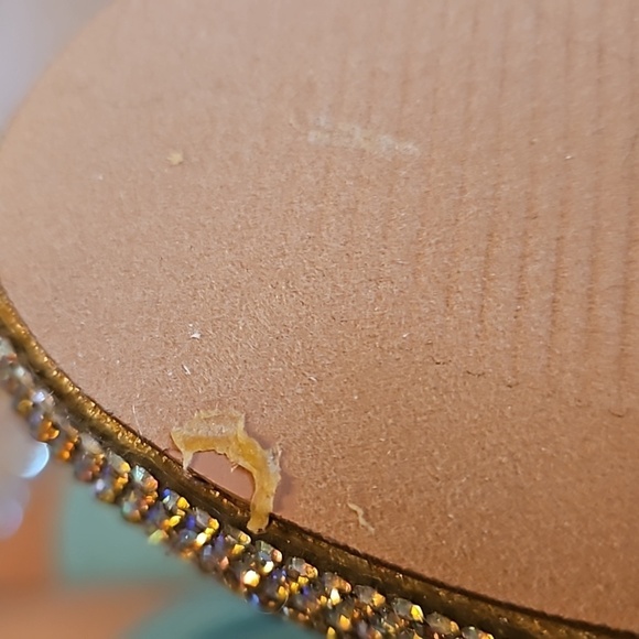 FOREVER 21 Rose Gold Rhinestone Strappy Chunky High Heel Holiday Josina Pumps 9 - Picture 13 of 16